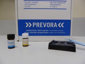 This is how Prevora is packaged.  The two vials are Parts 1 and 2 and are single-use only.