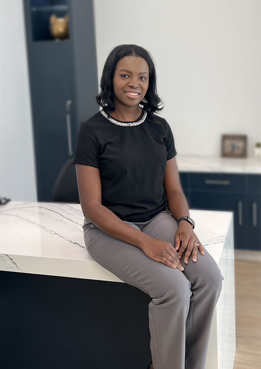 Dentist performing dental procedure