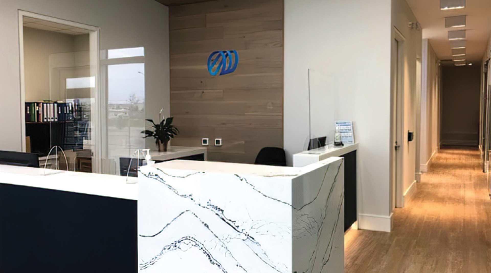 Dental clinic reception area