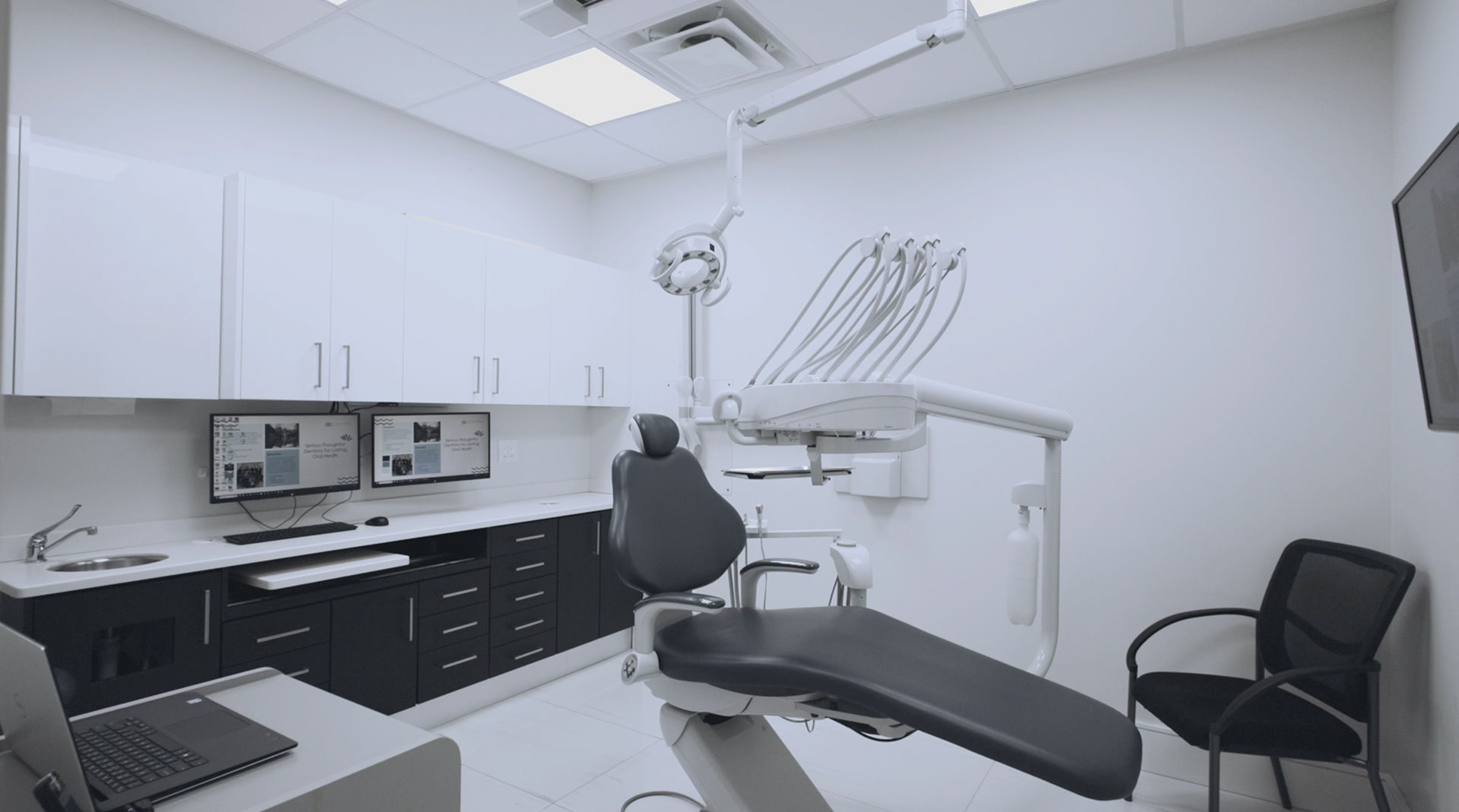 Clean dental treatment room interior