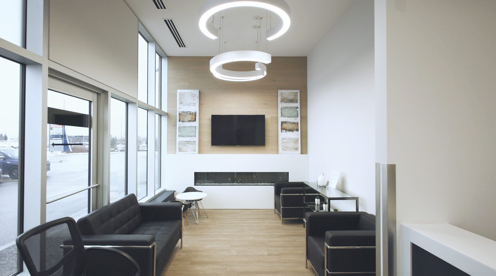 Dentist performing procedure with patient reclined