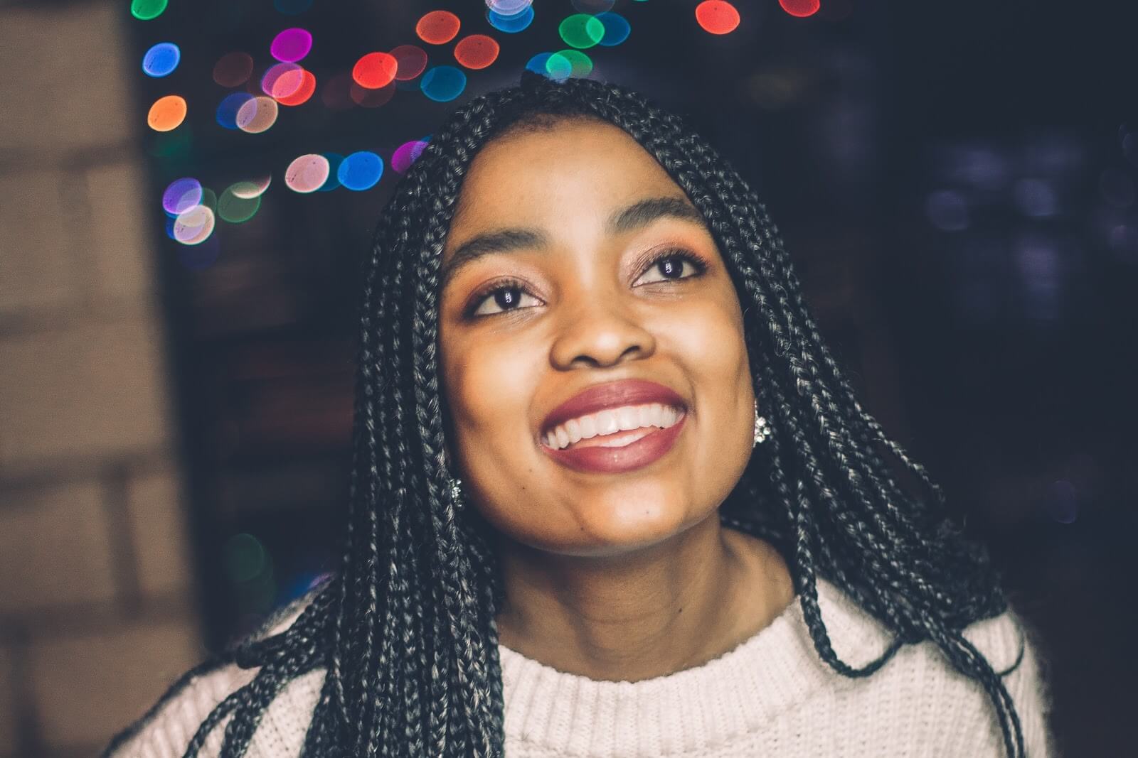 a young black woman smiling